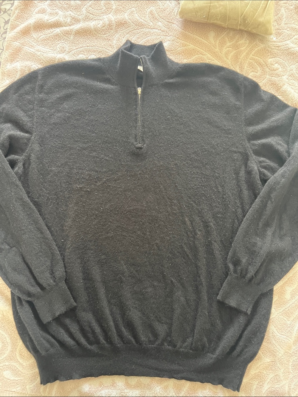 Seletti Men's Black Half-Zip Knit Sweater